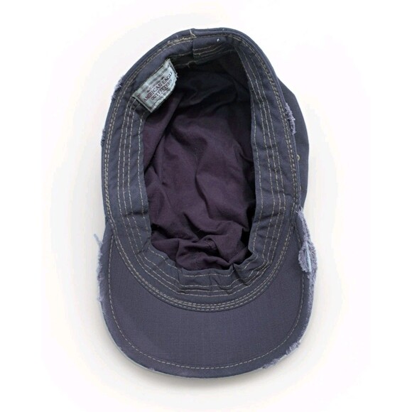 American Eagle Hat Military Style Cabbie Purple Violet Distressed Cap - Picture 7 of 9